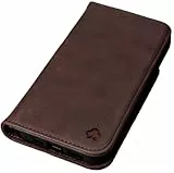 Porter Riley Lederhülle für iPhone SE 2022/20 und iPhone 8 / iPhone 7. Ständer/Hülle/Brieftasche [Kartenfach] [horizontaler Ständer] [robuster Rahmen] (Schokoladenbraun)