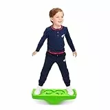 Balance board kinder gleichgewichtstrainer,wackelbrett balance spiel montessori balance wippe,wobble board balancieren kinder indoor wippbret Grün (Grün)