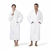 MÖVE Pure Luxury Schalkragenmantel aus 100% Ägyptischer Baumwolle in der Größe XL, snow