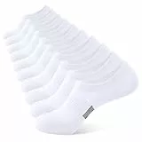 BUDERMMY Sneaker Socken Damen 35-38 39-42, Füßlinge Sneakersocken mit Rutschfest Silikon Laufsocken Kurze Unsichtbar No Show Socken Damen (DE/NL/SE/PL, Numerisch, 35, 38, Regular, Regular, Weiß)