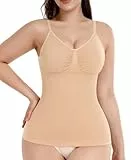 YARRCO Bauchweg-Top für Damen, flacher Bauch, Body Shaper, Tank Top, beige, 36