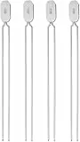RÖSLE Grillspieße, Doppelspieße zur Zubereitung von Schaschlik und Gemüse, 4 Stück, 33 cm, Edelstahl 18/10, spülmaschinengeeignet, Silber