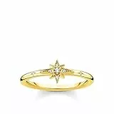 THOMAS SABO Ring Stern mit Steinen gold vergoldetes Silber TR2317-414-14-54