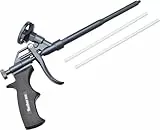 fischer Metallpistole PUP M4, robuste Schaumpistole mit PTFE-Beschichtung, Dosierpistole für PU-Schäume, Bauschaumpistole zum Verarbeiten von Pistolenschäumen, langlebig aus Metall, schwarz