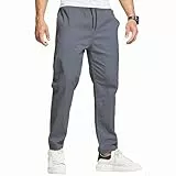 ZOXOZ Hosen Herren Chino Cargo Hose Herren Freizeithose Cargohose Männer Jogginghose Herren Baumwolle Sporthose Männer Lang Elastische Taille mit Kordelzug Casual Hose mit Taschen Denim Blau L