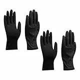 COACOM 2 Paar Schwarze Handschuhe, Elastische Handschuhe für Damen und Herren, Faltenhandschuhe, Geeignet für Schwarze Outfits, Abschlussball-Theaterzubehör, Kostümparty-Zubehör