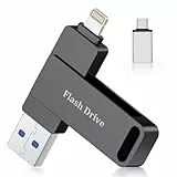 Vackiit USB Stick für iPhone 256GB Echte Kapazität, Apple-zertifizierter USB 3.0 Stick MFi Lightning,USB-C Foto-Stick,Externer Speicherstick für iPhone,iPad,OTG-fähige Android-Handys,Mac und PC 3-in-1