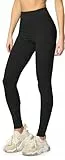 Merry Style Leggings Damen Baumwolle für das ganze Jahr Bequeme Leggings Blickdicht Damen Ideal für Yoga Sport Gym und Freizeit MS10-198 (Schwarz, XL)