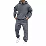 Battnot Jogginganzug Herren Trainingsanzug Sportanzug Herren Einfarbig Hoodie mit Kapuze Langarm Pullover Hausanzug 2-Teilig Kapuzenpullover Jogginghose Jogginganzug Set Klassisch Sportbekleidung