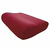 Edda Lux Bezug passend für Tempur Shape Schlafkissen S, M und L, 50 x 31 cm, formbeständiger Jersey Kissenbezug für Nackenstützkissen, aus 100% Baumwolle, in Karmin