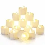 Da by led teelichter kerzen elektrische flackernde 200+ Stunden batteriebetriebene Kerze 3.2x3.6 cm Plastik für Hochzeit, Festival, Parteien, Hauptdekorationen 24 Stück Warmweiß