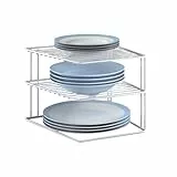 Metaltex 364202095 Silos Eck-Schrankeinsatz, 2-Etagen, 1 - Pack, weiß