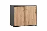 Schildmeyer Aktenschrank Aino 701867, Artisan Eiche Dekor/schwarz matt, 100 x 41 x 83,6 cm