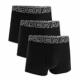 Under Armour Herren Boxershorts aus Performance-Baumwolle im 3er-Pack, 8 cm Beinlänge – atmungsaktiv, feuchtigkeitsableitend, weiches Tragegefühl, ganztägiger Komfort