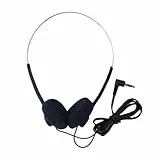 Tiardey Schwarze Retro-Over-Ear-Kopfhörer, Hi-Fi-Stereo, Mini-Stereo, leichte Kopfhörer mit Kabel für die meisten Wiedergabegeräte von Mobiltelefonen