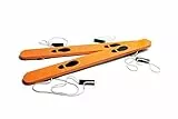 BS Toys Holzlaufski - Gleichgewichtstraining für Kinder & Erwachsene - Holzski-Set zum koordinierten Laufen - Indoor & Outdoor Spaß - Ab 3 Jahren - Braun