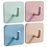 DEKAZIA 4 Kleiderhaken Kinder bunt | Garderobenhaken Kindergarderobe Haken Wandhaken Kinderzimmer Klebehaken Garderobe Kinderhaken Wand, (KRH37-mix)