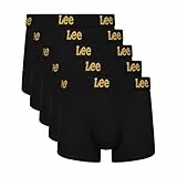 Lee Herren Men's Boxer Shorts in Black | Soft Touch Cotton Trunks Boxershorts,
