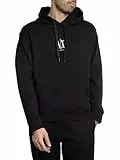 Armani Exchange Herren Icon Project, Embroidered Logo Kapuzenpullover, Schwarz, Medium