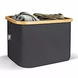 HENNEZ Korb zur Aufbewahrung 40L Aufbewahrungskorb Groß kompatibel Ikea Kallax Korb Grau Regal Aufbewahrungsboxen - Stoffboxen Kisten Körbe zur Aufbewahrung kompatibel als Wäschekorb Stoff faltbar