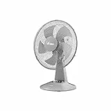 Ardes STEELO 30G Tischventilator 40W 30 cm Grau mit Automatischer Oszillation, Neigungsverstellung, 3 Leise Geschwindigkeiten und 5 Flügel