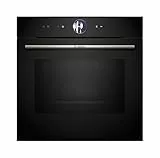 Bosch HMG7361B1, Serie 8 smarter Einbau-Backofen mit Mikrowellenfunktion, 60 x 60 cm, Made in Germany, Schwarz, Air Fry, Digitaler Bedienring, Touchdisplay, Automatikprogramme, Reinigungsunterstützung