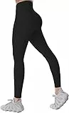 Sunzel Sunzfly Leggings Damen mit Bauchkontrolle Blickdicht Yogahose Sporthose für Gym Fitness Workout Schwarz M