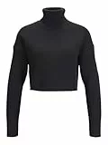 JJXX Damen JXLIV Twist Crop HIGH Neck Knit SN Strickpullover, Black, S