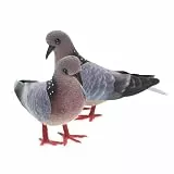 Cabilock Künstliche Vögel Langlebig und Entspannend 2 Stück aus Schaumstoff mit Realistischem Gefieder Dekorative Taubenfiguren für Garten und Wohnraum