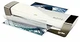 Leitz A4 Laminiergerät, Für 80 bis 125 mic Laminierfolien, inkl. Laminierhüllen Starterkit, schnelles Laminieren, ideal für den Einsatz in Büro & Schule, Weiß/Silber, iLAM, 72510084