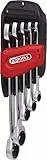 KS Tools 503.4255 GEARplus® Ratschenringmaulschlüssel-Satz, abgewinkelt, 5-tlg. 8-19mm