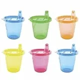 Nuby - Pick Nick Trinkbecher für Kleinkinder und Babys - Trinklernbecher - BPA-frei - 6er Set mit 6 Bechern und 6 Deckeln - 210 ml - Farblich sortiert - 9+ Monate