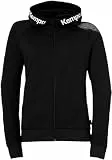 Kempa Core 26 Hood Jacket Women Damen Mädchen Kapuzen-Jacke Trainings-Jacke Sweatshirt Hoody Pullover mit Kapuze Handball Volleyball Indoor Gym Fitness, Schwarz, S