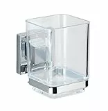 WENKO Vacuum-Loc® Zahnputzbecher Quadro Edelstahl