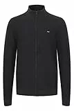 FQ1924 FQVillum Herren Strickjacke Cardigan Feinstrick mit hochabschließendem Kragen, Größe:L, Farbe:Charcoal Mix (200278)