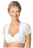 Stockerpoint Damen Meline Trachtenbluse, Weiß, 42