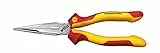 Wiha Flachrundzange Professional electric mit Schneide gerade Form (26720) 160 mm Zange für Elektriker, VDE geprüft, stückgeprüft, stabil und robust