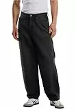 Urban Classics Herren Jeanshose Tapered Heavy Ounce Baggy Jeans, lässige Herren Baggy Jeans mit High Waist, 7/8 Länge