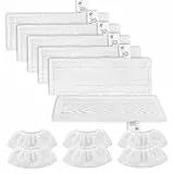KEEPOW 12 Mikrofaser-Putzmeister für Kärcher Dampfreiniger, passend für EasyFix SC 1,SC 2, SC 3, SC 4, SC 5,Power-Reinigungs-Set,(6 Boden-Düse + 6 Hand-Düse) Neuverpackung