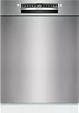 Bosch SMU4ECS24E Serie 4, Smarter Unterbau-Geschirrspüler, 60cm, Spülmaschine Made in Germany, Besteckschublade, besonders leise, SpeedPerfect Plus schneller sauberes Geschirr, Rackmatic, Edelstahl