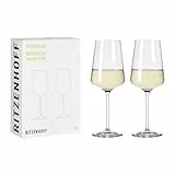 RITZENHOFF 6111006 Weißweinglas 400 ml - Serie Lichtweiss - 2 Stück im Geschenk-Set - stilvoll-modern - Made in Germany