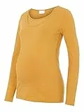 MAMA.LICIOUS Women's MLEMMA Nell L/S TOP 2F E. A. Langarmshirt, Honey Mustard, L