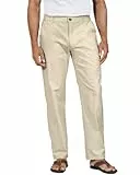 YAOHUOLE Leinen Hose Herren Lang Freizeithose Herren Strandhose Sommerhose Leicht Khaki M