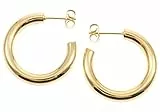 Happiness Boutique Damen Klassische Creolen | Runde Kreolen | Runde Ohrringe | Edelstahl Ohrringe | Hoop Ohrringe in Gold - Silber