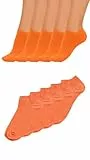 Socks Tunnel 5er Pack Unisex Bunte Schlichte Spar-Fußsocken Orange-Weiß-Grau-Schwarz-blau (DE/NL/SE/PL, Numerisch, 36, 42, Regular, Kurz, 5er Pack-05)