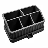 Mehrteilige Silikon-Badezimmer-Aufbewahrungsbox mit herausnehmbarer Konfiguration, Drainage-Belüftung und rutschfester Unterseite (schwarz)