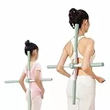 Ejoyous Haltungskorrektor, Yoga-Stöcke Bodybuilding Yoga Pilates Stick Rücken Stretching Stick Buckel Korrekturstab für Hause Ganzkörpertraining Fitnessstudio (Green)