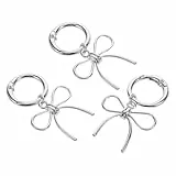 FRCOLOR 3stücke Schleifen-schuhschnallen Aus Metall Schuh-charm-accessoires Im Punk-stil Abnehmbarer Schuh-anhänger Schuh-charm-dekorationen Für Frauen Mädchen Hochzeit
