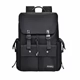 Ternbay Stylischer Daypack für Männer und Frauen Wasserdichter Schulrucksack für Jungen und Mädchen Schwarz