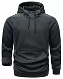 TACVASEN Hoodie Herren Fleece Kapuzenpullover Langarm Hoody mit Kapuze Sport Pullover mit Taschen, Dunkelgrau, XL